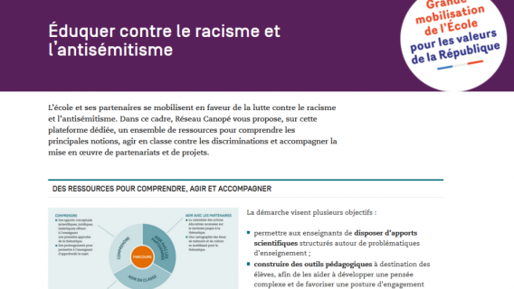 Des ressources en ligne pour accompagner la lutte contre le racisme et l'antisémitisme