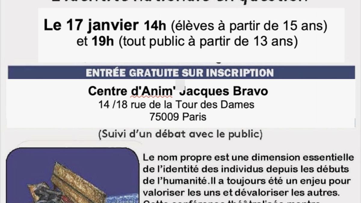 Des noms à coucher dehors affiche Des noms à coucher dehors au Centre Jacques Bravo